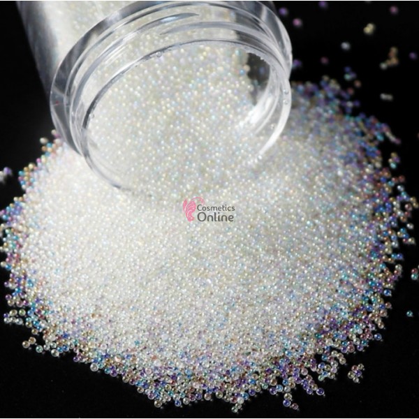 Perlute caviar CAV004 pentru decor unghii Crystal Transparent cu Reflexii